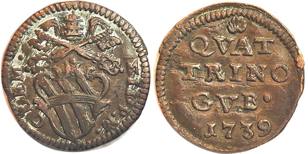 Clement XII 1739 Quattrino